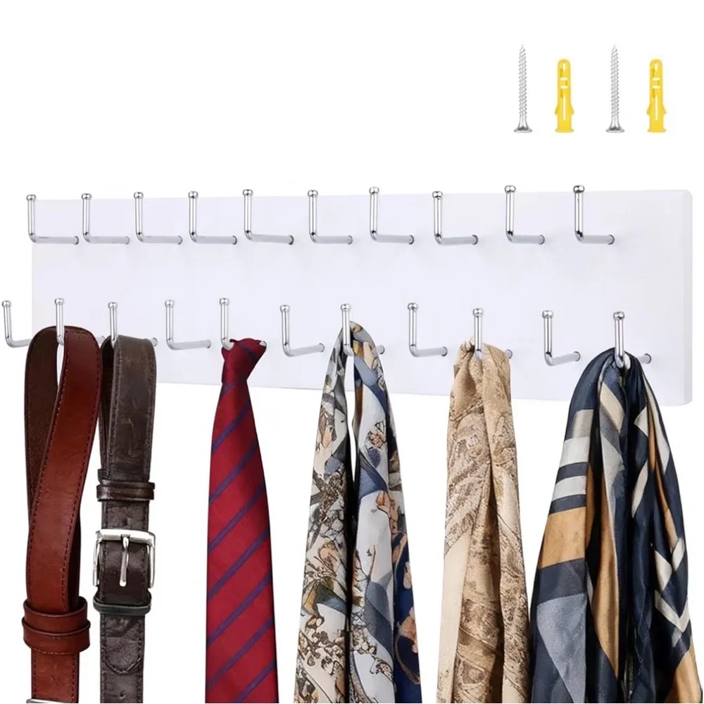White Multi-Hook Belt Organizer
